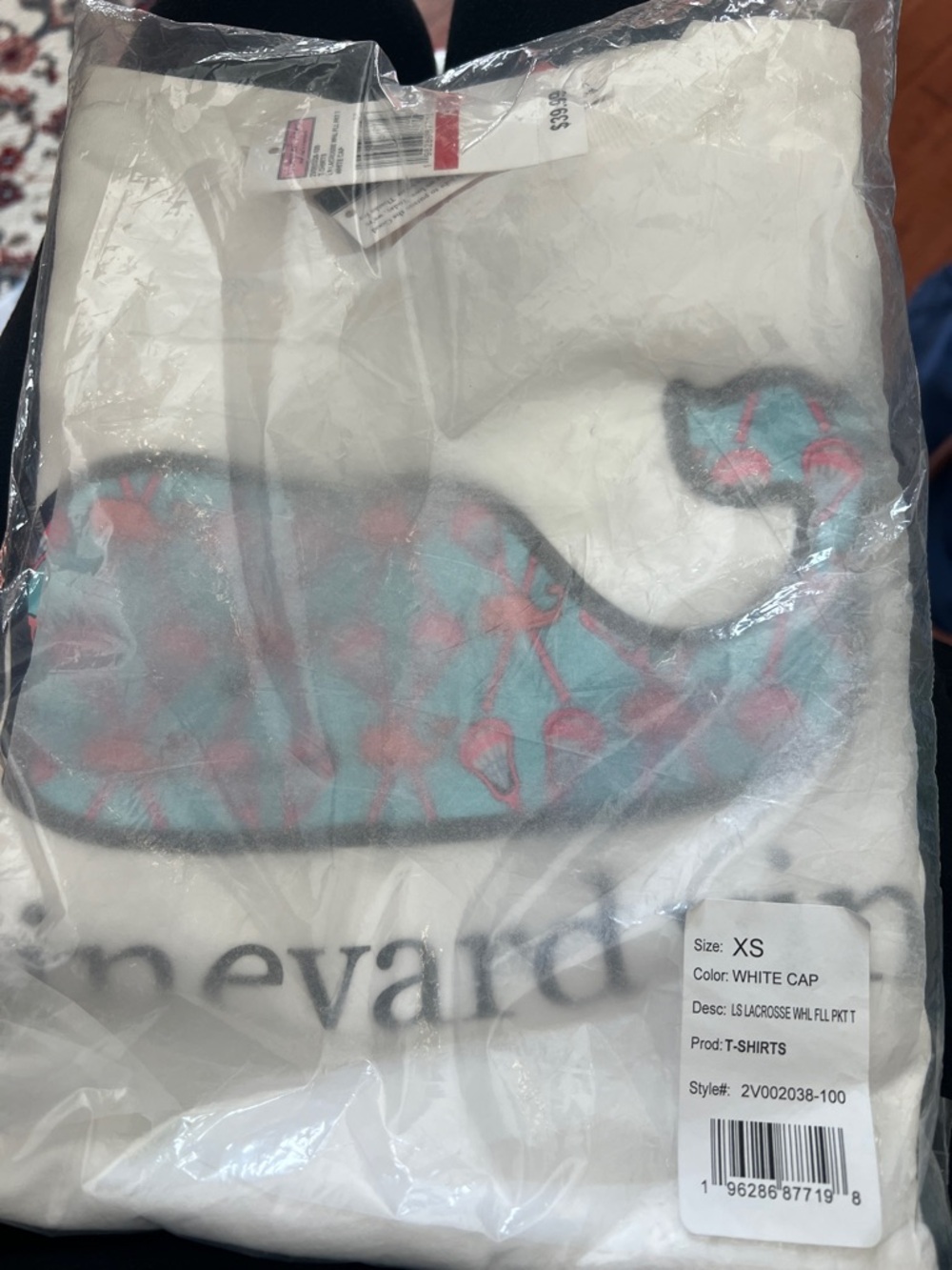Vineyard Vines long sleeve White Whale & Lacrosse Graphic Tee